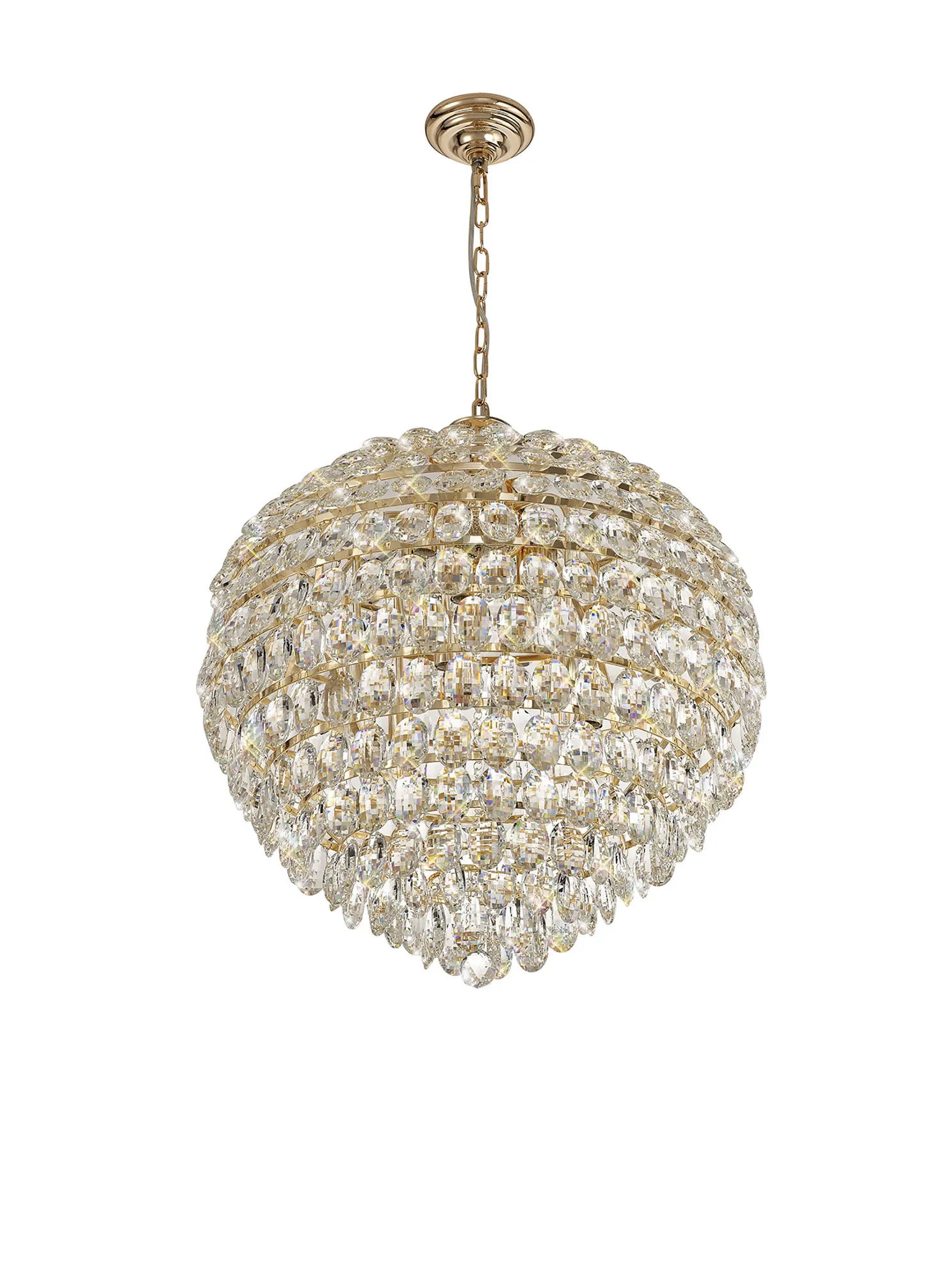 Coniston Pendant 12 Light (29.2kg) French Gold IL32810  Diyas Coniston French Gold